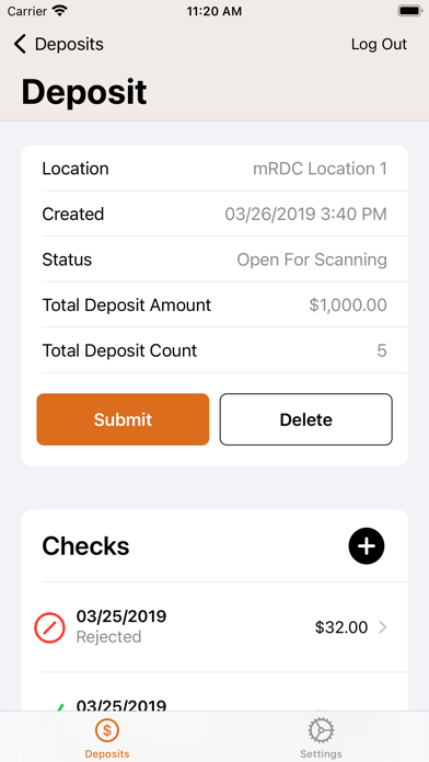 Veritex Community Bank RDC Screenshot
