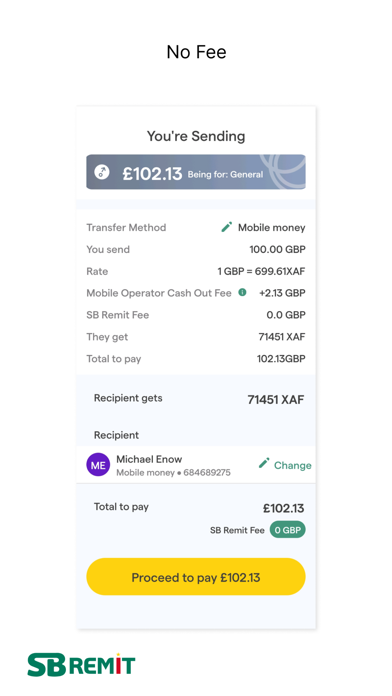 SB Remit: Money Transfer Screenshot