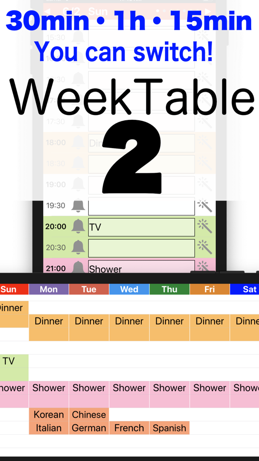 #1. WeekTable2-Pro Weekly creator (iOS) 由: HARUNA MIZOBUCHI