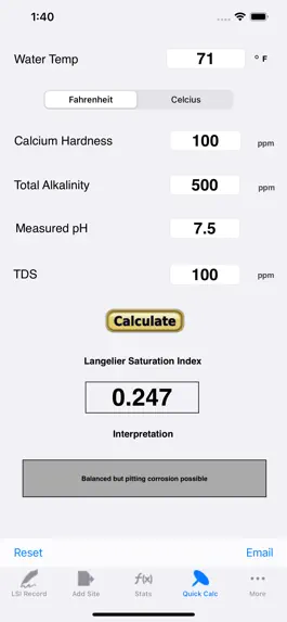 Game screenshot Langelier Saturation Index apk