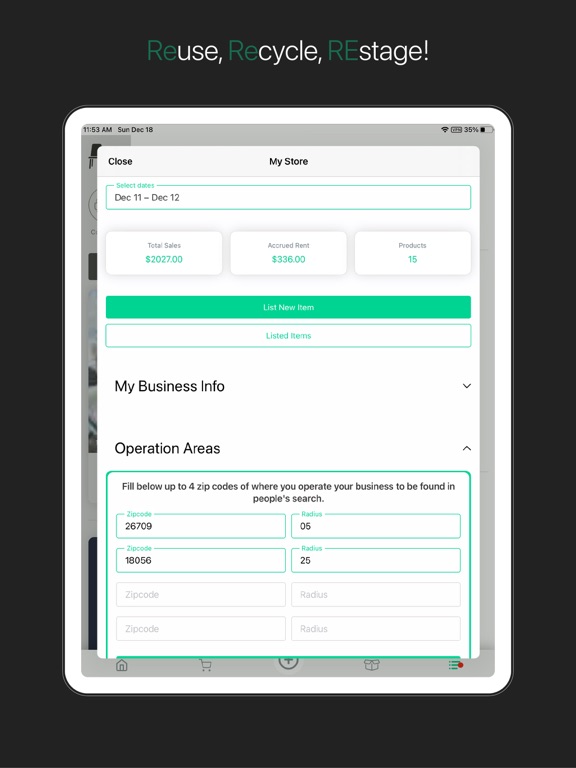 Restaged iPad screenshot 3 - Business app