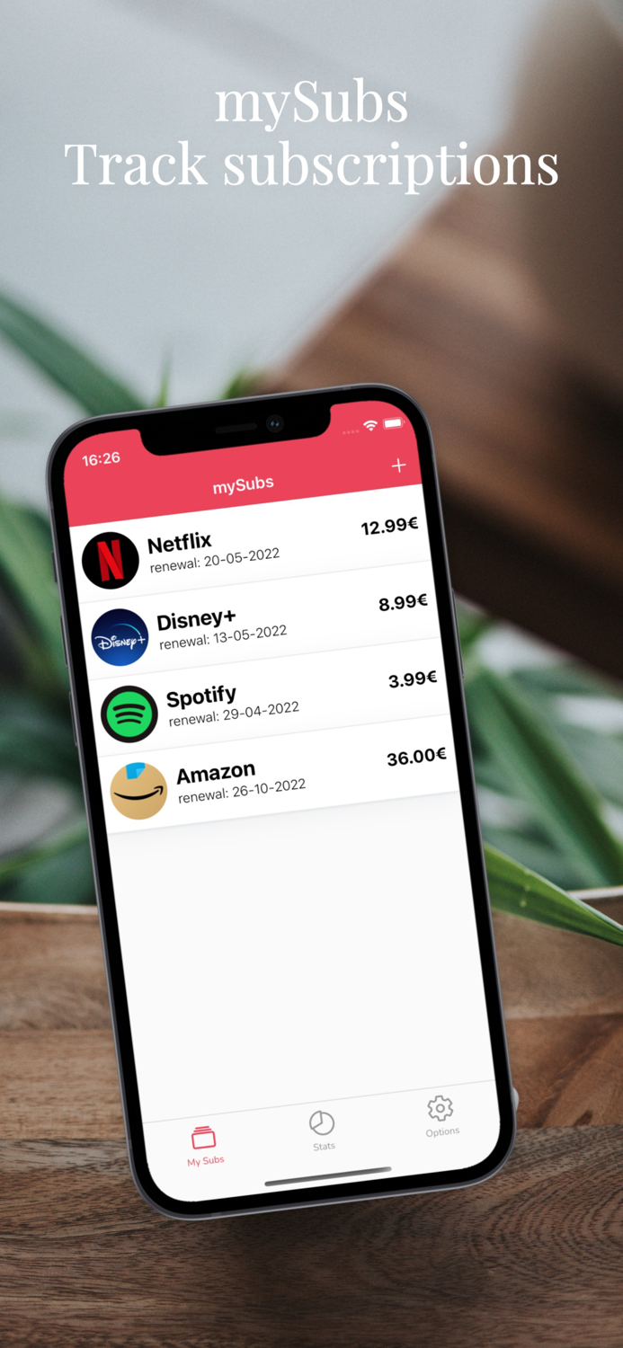 mySubs - Track subscriptions