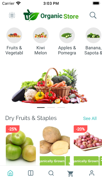 Veg Organic Store Screenshot