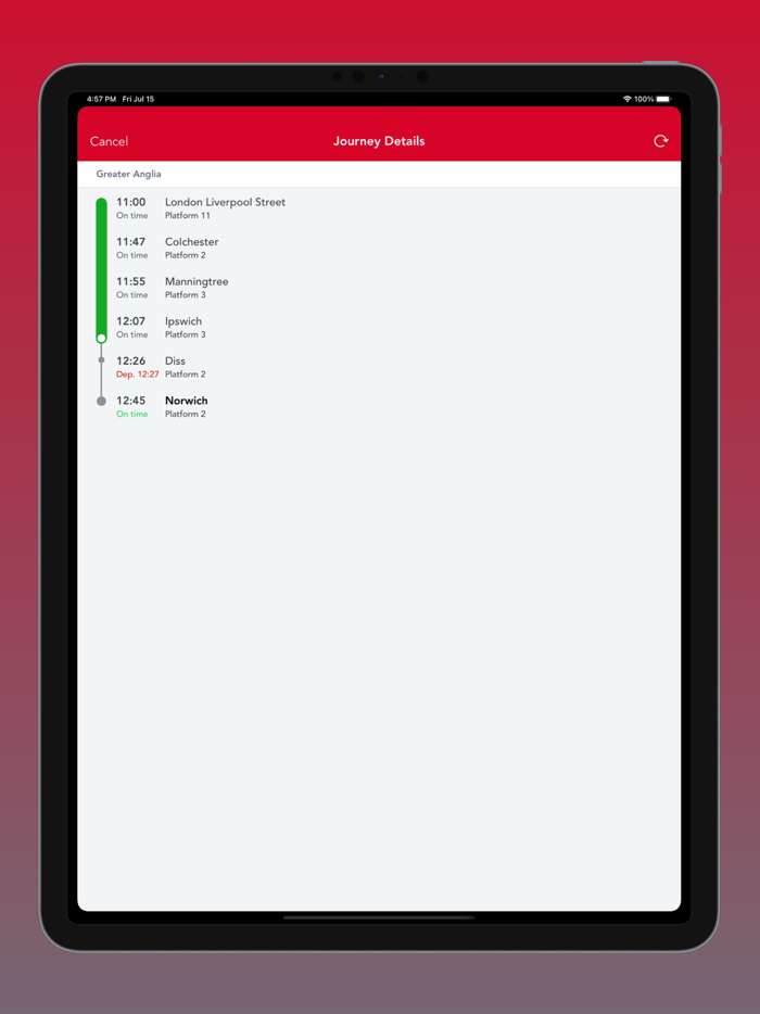 Greater Anglia Tickets and Times