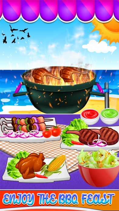 BBQ Sea Beach Food Fever Party Screenshot