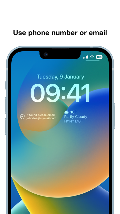 IfFound - Lock Screen number Screenshot