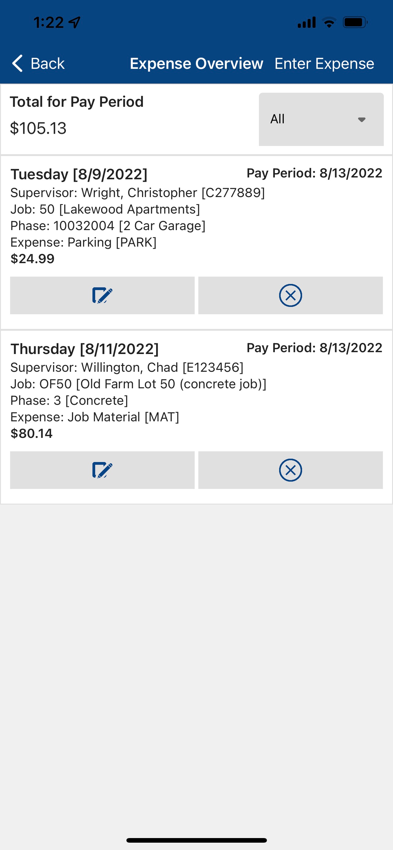 Job Cost Inc Time Card App screenshot 4