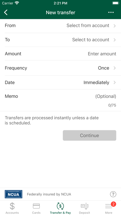 FSCU Mobile Screenshot