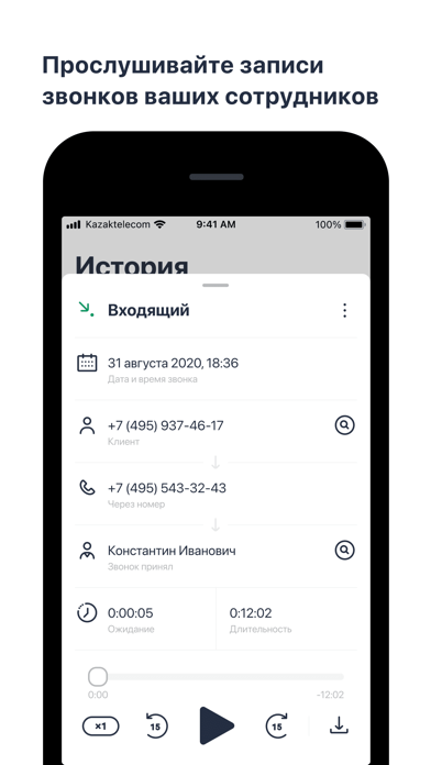 Виртуальная АТС Казахтелеком Screenshot