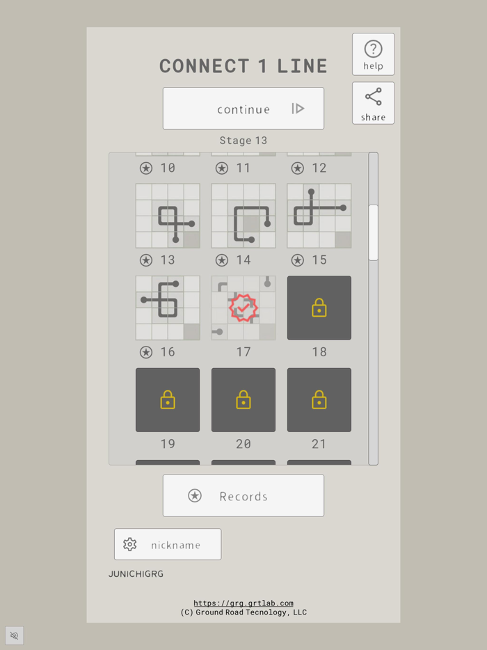 Connect 1 Line - GRG Puzzle