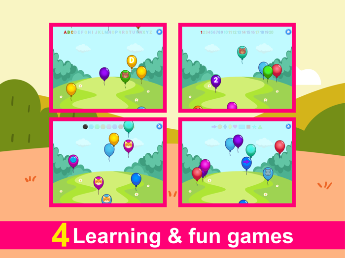 Pop Ballons Learning Game ABC