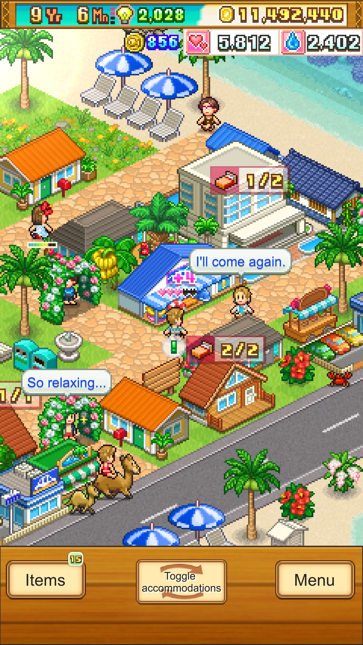 Screenshot do app Tropical Resort Story