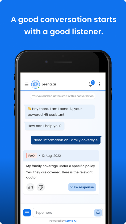 #2. Leena AI for Intune (iOS) 由: LEENA AI, INC.