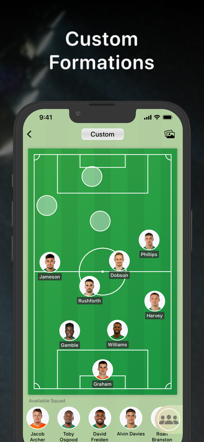 Teamsheet - Soccer Formation