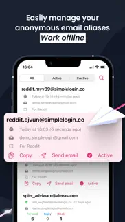 simplelogin - email alias iphone screenshot 2