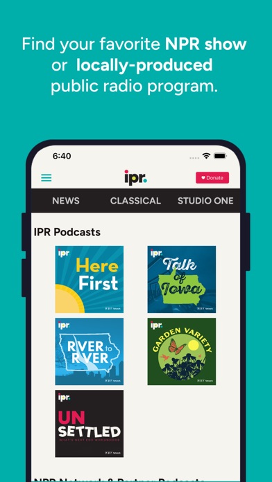 Iowa Public Radio App Screenshot