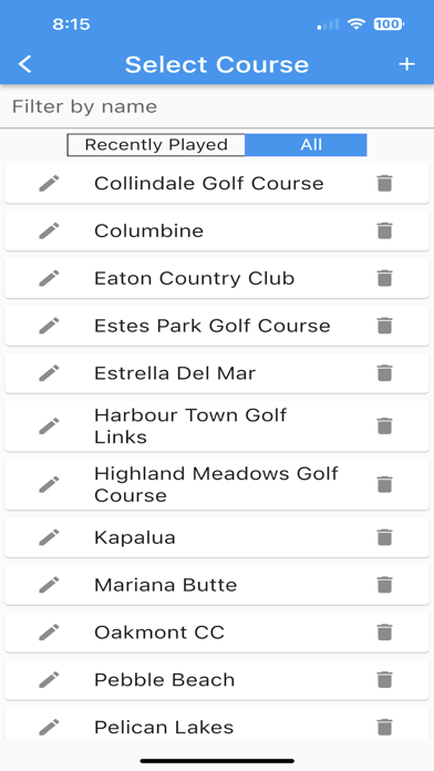 Golf Bank App Screenshot