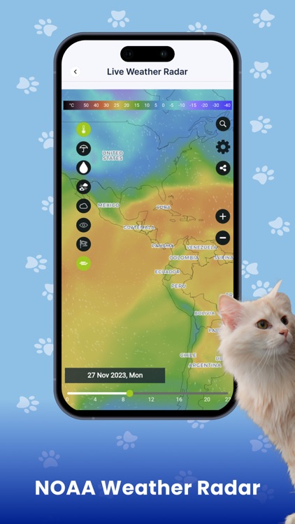 Weather Kitty - Cute Cat radar screenshot-4