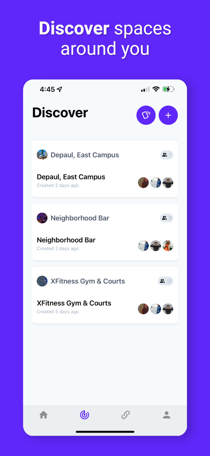 Pulse Nearby spaces and friends