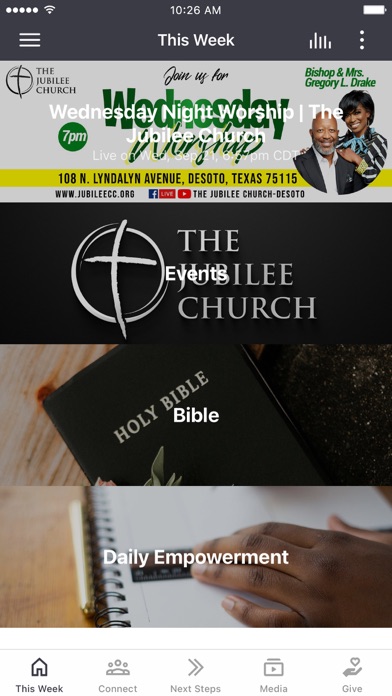 Screenshot 1 of The Jubilee Church App