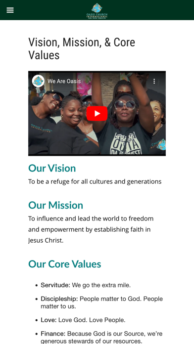 Oasis Church International Screenshot