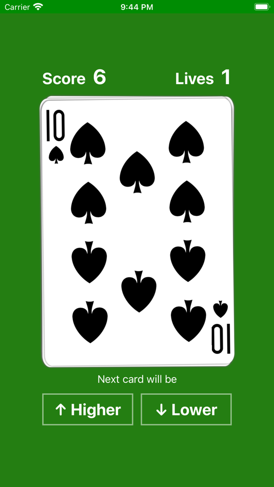 #9. Higher or Lower card game easy (iOS) 由: Jorge Hugo Sanz Saez