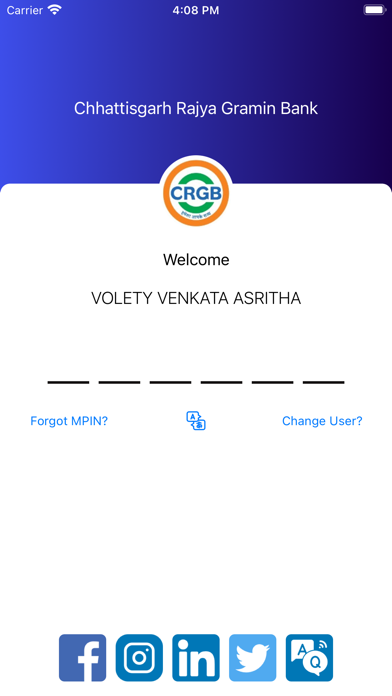 CRGB Mobile Banking Screenshot