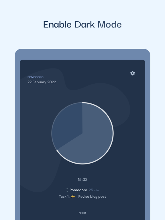 Pomodoro: Time Management iPad screenshot 4 - Lifestyle app