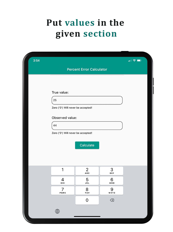 Percentage Error Calculator