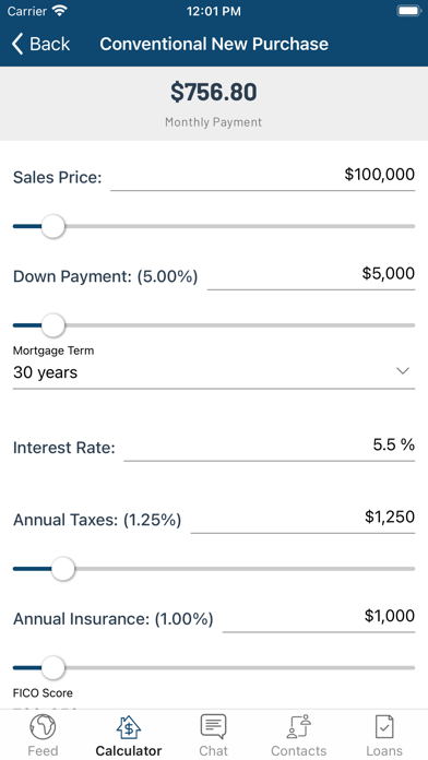 Eq Loans Mortgage Application Screenshot