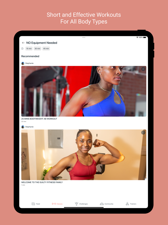 Guiltyfitness ON Demand iPad screenshot 4 - Sports app