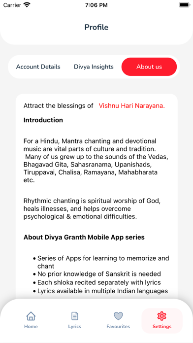 Vishnu Sahasranama Stotram Screenshot