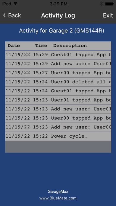 GarageMax, Garage Door Remote Screenshot