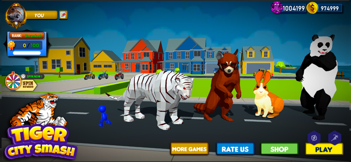 Tiger Rampage-Giant 3D Monster