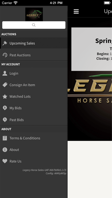 Legacy Horse Sales Screenshot