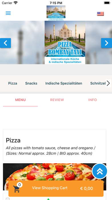 Pizza Bombay Taxi Screenshot