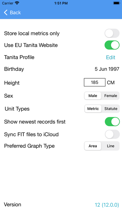 Health for Tanita Screenshot