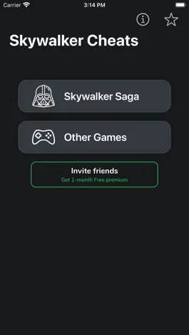 Game screenshot Cheat Codes for Skywalker Saga mod apk