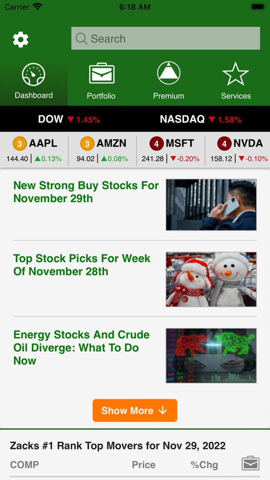 #2. Zacks Mobile App (iOS) 由: Zacks Analyst Watch Inc