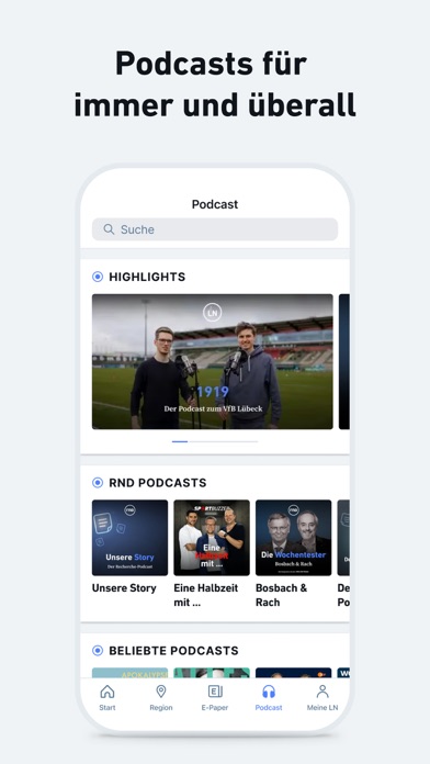 LN - Nachrichten und Podcast Screenshot