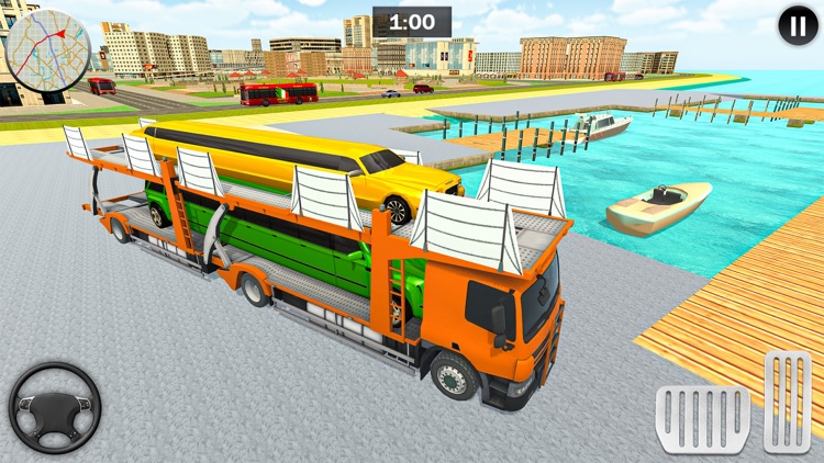Limo Car Transport Truck Games screenshot-3