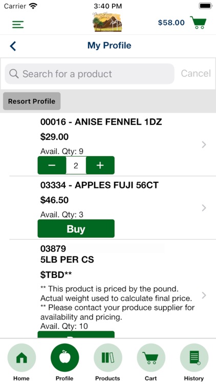 Valley Food Service Checkout