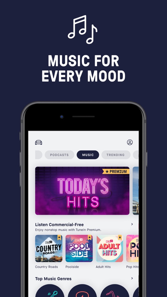 #4. TuneIn Radio: Music & Sports (iOS) 由: TuneIn