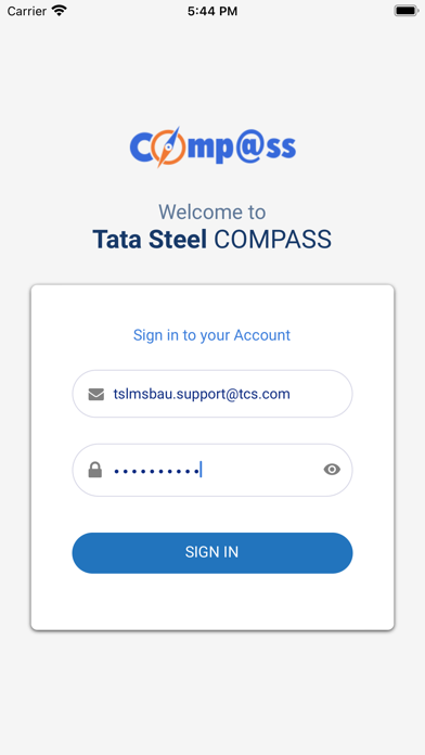 Tata Steel Compass Screenshot
