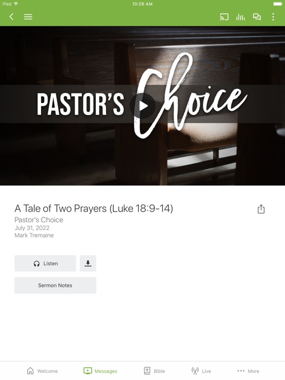 Campus Bible Church iPad screenshot 3 - Lifestyle app