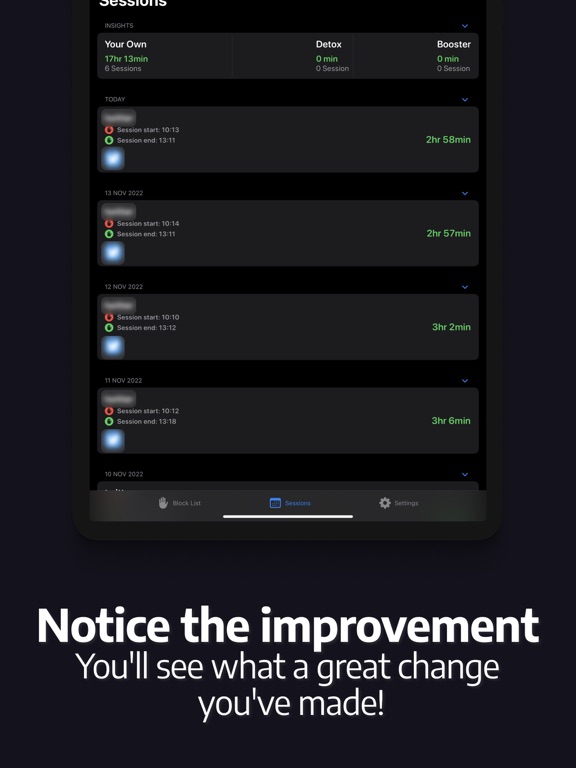 BlockApps - Free Yourself iPad screenshot 4 - Productivity app