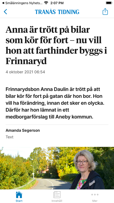 Tranås Tidning Nyhetsapp Screenshot