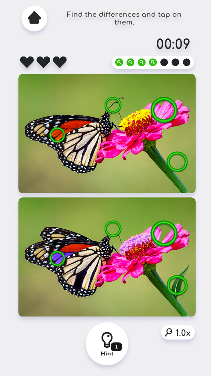 Spot the difference 2 players