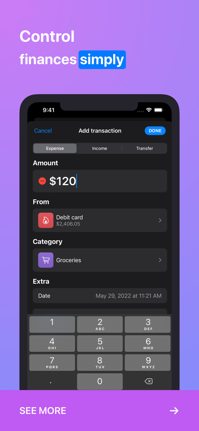Moono Expense tracker