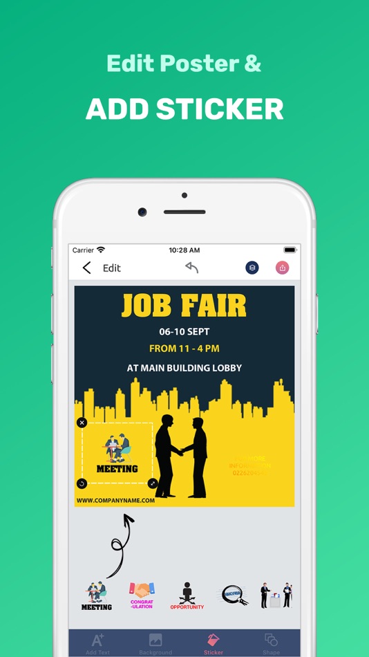 #2. Hiring poster & Flyer Maker (iOS) 由: Kevin Ghori